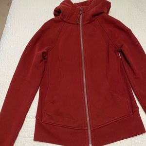 Lululemon scuba hoodie dark red size 4